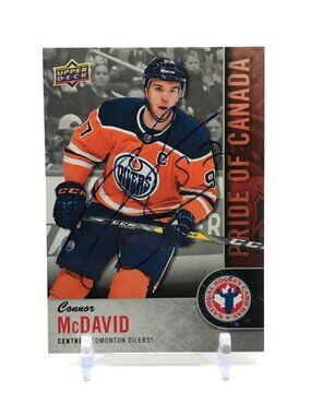 CONNOR MCDAVID SIGNED UPPER DECK CARD NO. CAN-9 (2018)